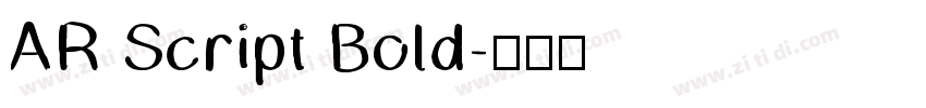 AR Script Bold字体转换